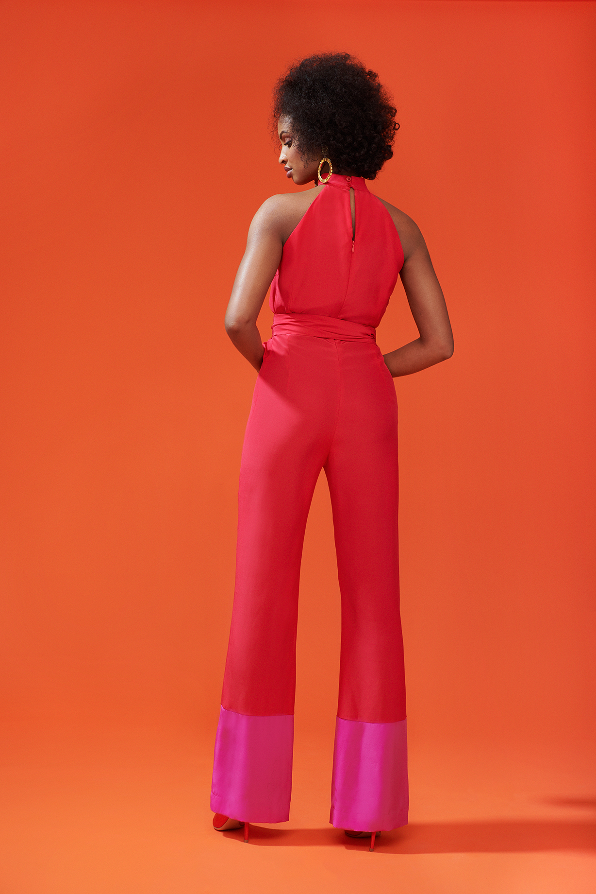 Xue Cheongsam Jumpsuit in Red  MGP